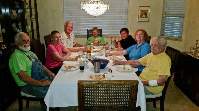 Steve, Gayle, Jim, Linda/Summer, Brent, Norma, Charles, "Kirsten"