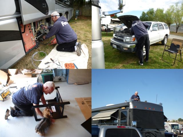 Dump connection, truck, bbq, antenna