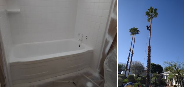 Tub and Palms