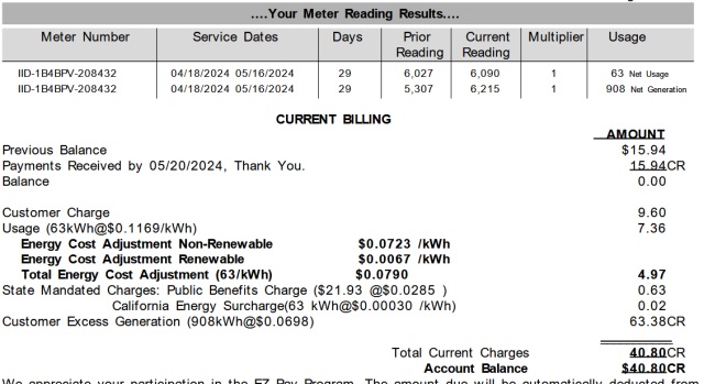 Power bill