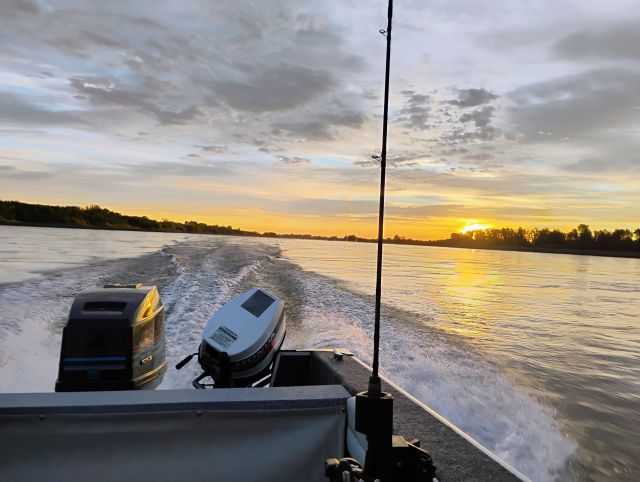 Fishing sunrise